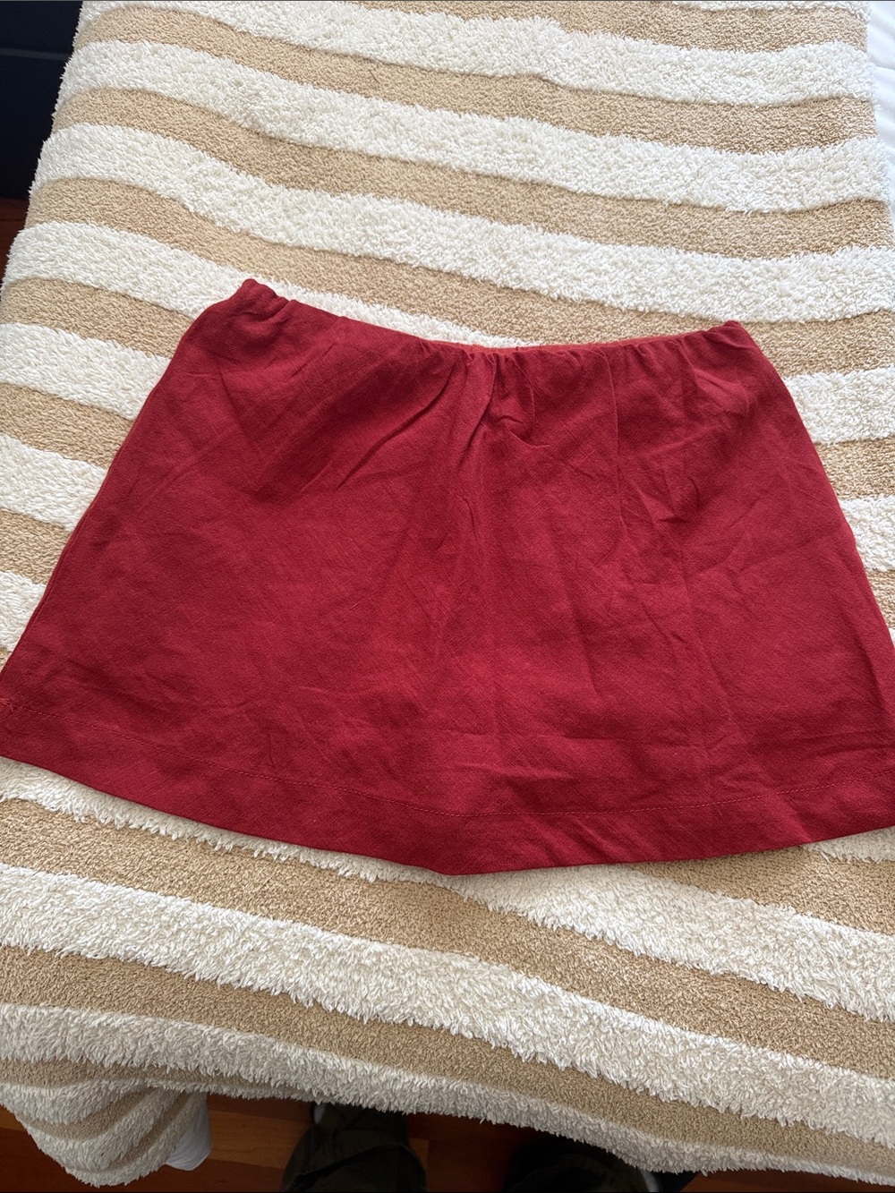 Women's Red A-Line Skirt
